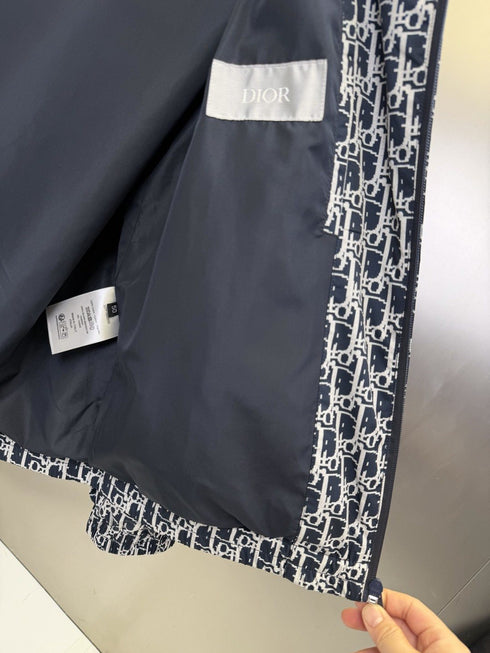Dior Hooded Monogram Stripe Jacket