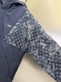LV Navy Blue Hooded Zip Jacket with Patterned Panels