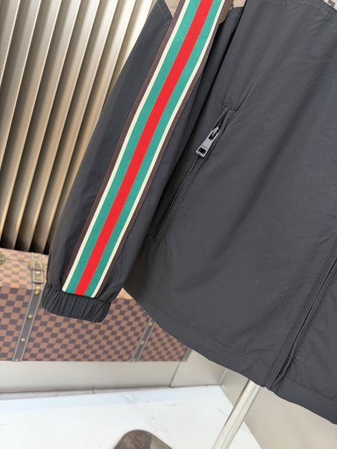 Gucci Beige Monogram Color-Block Jacket