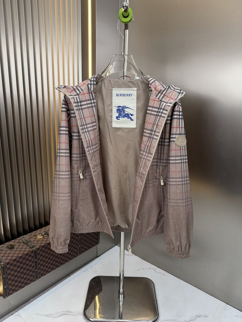 Burberry Plaid Hooded Pullover