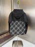Burberry Hooded Zip Jacket with Check Panel