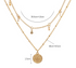 Arabic Pendant Layered Bead Necklace