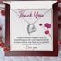 Thank You Message Card Necklace