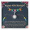40th Birthday Message Card Necklace