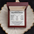To My Beautiful Granddaughter (Love, Grandma) Message Card Necklace