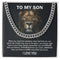 To My Son (I Love You) Message Card Necklace