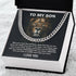 To My Son (I Love You) Message Card Necklace