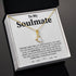 To My Soulmate (I Love You, Forever and Always) Message Card Necklace