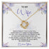 To My Wife Message Card Necklace