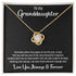 To My Granddaughter Message Card Necklace