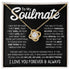 To My Soulmate (I Love You Forever & Always) Message Card Necklace