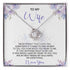 To My Wife Message Card Necklace