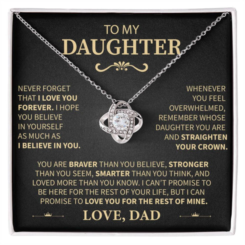 From Dad to Daughter "I Believe in You" Message Card Necklace
