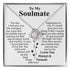 To My Soulmate (Heart shape) Message Card Necklace