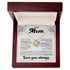 To My Mom (Love you always) Message Card Necklace