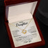 To My Daughter, I Love You Message Card Necklace