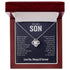 To My Son Message Card Necklace