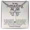 To My Amazing Man Message Card Necklace