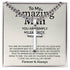 To My Amazing Man Message Card Necklace