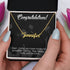 Congratulations - From Mother to Daughter - Message Card Custom Name Necklace