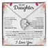 To My Daughter Message Card Necklace