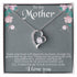 To My Mother From Son Message Card Heart Necklace
