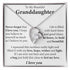 To My Beautiful Granddaughter (I love you) Message Card Necklace