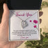 Thank You Message Card Necklace