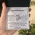 To My Beautiful Granddaughter (I love you) Message Card Necklace