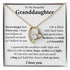 To My Beautiful Granddaughter (I love you) Message Card Necklace