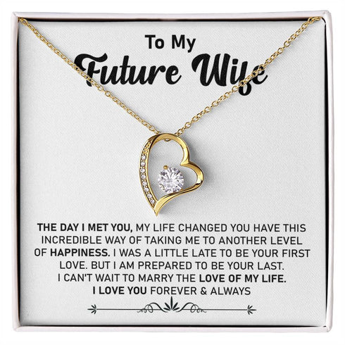 To My Future Wife Message Card Necklace