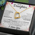 To My Daughter Message Card Necklace