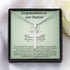 Baptism Gift Message Card Cross Necklace