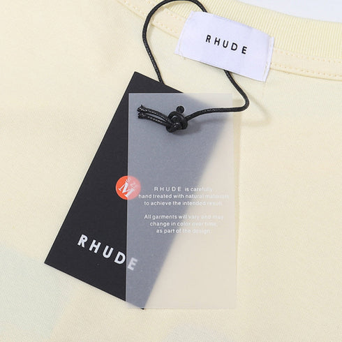Rhude T-shirt Micro Logo Letter Badge Printed Short Sleeve T-shirt
