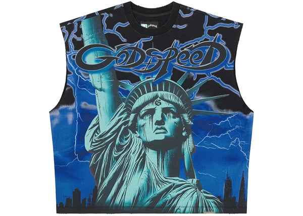 Godspeed Voltage Sleeveless T-shirt Blue