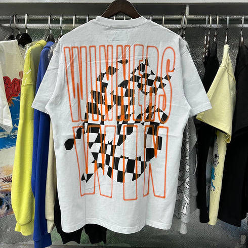 Godspeed T-shirts Racer F1 Champagne Printed Cotton Casual Short Sleeve T-shirts Men and Women