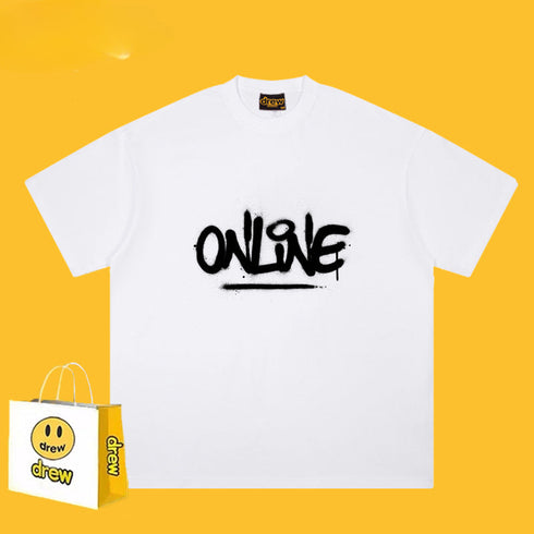 Drew T-shirts Cotton Short Sleeve Fashion Brand Printing
