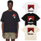 Rhude T-shirts Red Sunset Print Cotton Casual Short Sleeve Men and Women