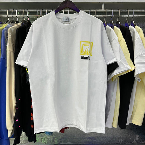 Rhude T-shirts Chevron Logo Repeat