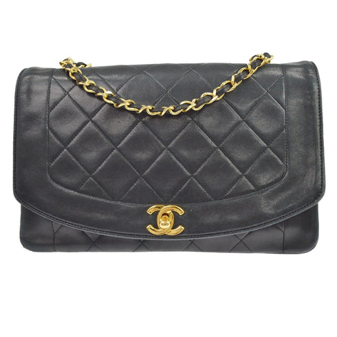 Vintage Diana Flap Bag Quilted Lambskin Medium