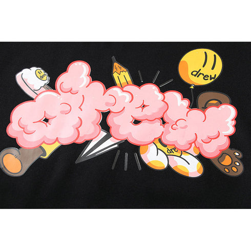 Drew House Hoodie Unisex Loose Casual Fleece Hoodie