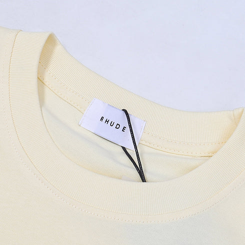 Rhude T-shirts Printed Cotton Versatile Casual Short Sleeve Men and Women