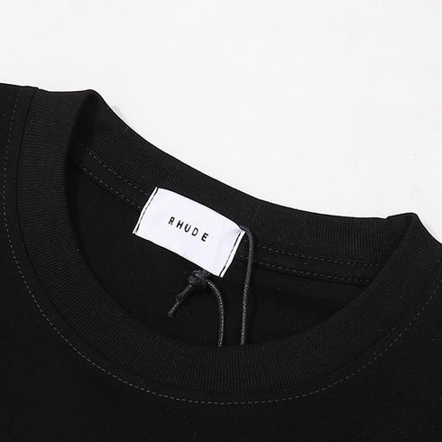 Rhude T-shirts Windsurfing Printed Cotton Casual Short Sleeves Men and Women