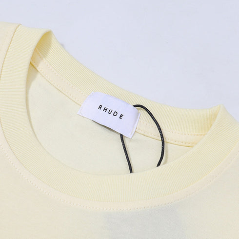 Rhude T-shirt Flag Floral Print Short Sleeve T-shirt