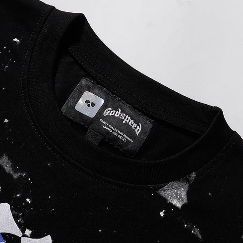 Godspeed T-shirts Space Astronaut Earth Print Cotton Short Sleeve Men and Women