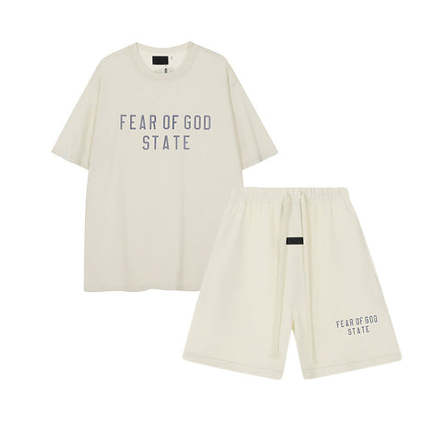 FW24 STATE T-Shirt / Shorts / Set - Milky White