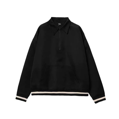 Fifth Collection Half Zip Satin Coaches Jacket justin bieber same style