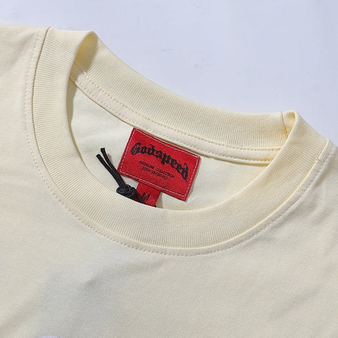 Godspeed T-shirts Skateboard Skull Junior Print Cotton Casual Short Sleeve Men and Women