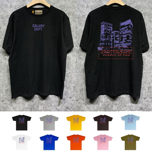 Gallery Dept T Shirt Retro Printed Loose Short-Sleeved Shirt