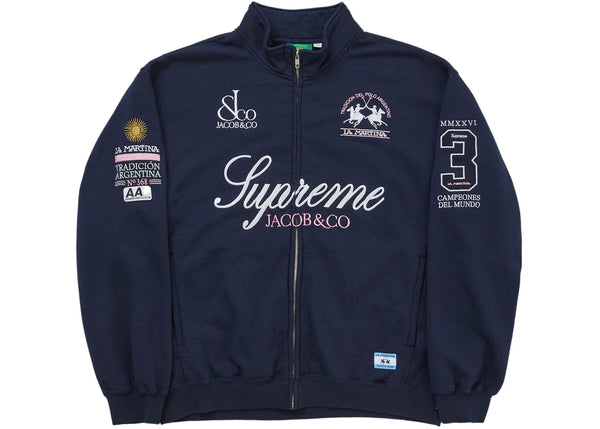 Supreme La Martina Zip Up Sweatshirt Navy